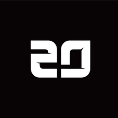 Obraz premium Z D letter monogram style initial logo template