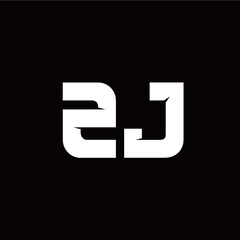Z J letter monogram style initial logo template