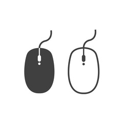 Computer Mouse Icon vector. PC Mouse icon vector isolated on white background. Modern computer mouse symbol.
