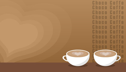 vector illustration of coffe chocolate .