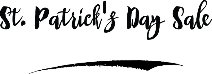 St. Patrick's Day Sale Typography Font For Sale Banners
flyers and Templates