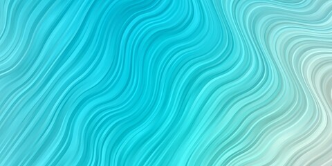 Light Blue, Green vector background with bent lines. Colorful geometric sample with gradient curves.  Best design for your posters, banners.