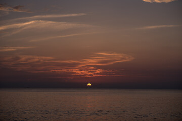 来間島の夕焼け空, 宮古島, 沖縄県, 日本