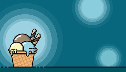 vector illustration of ice cream