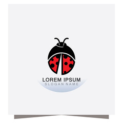 Lady bug animal beautiful vector illustration icon design template