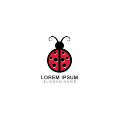 Lady bug animal beautiful vector illustration icon design template