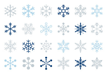 Snowflake Icon Illustration Set