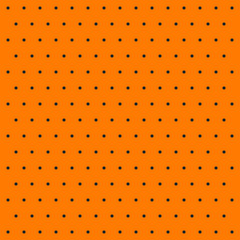 Halloween pattern polka dots. Template background in black and orange polka dots . Seamless fabric texture. Vector illustration