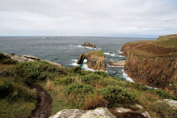 A view of the Cornwall Coast off Lands End