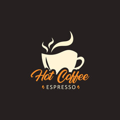 Coffee shop badge logo design. Perfect for modern coffee shop joints. Vector Illustrtion