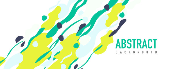 Trendy liquid style shapes abstract design, dynamic vector background for placards, brochures, posters, web landing pages, covers or banners