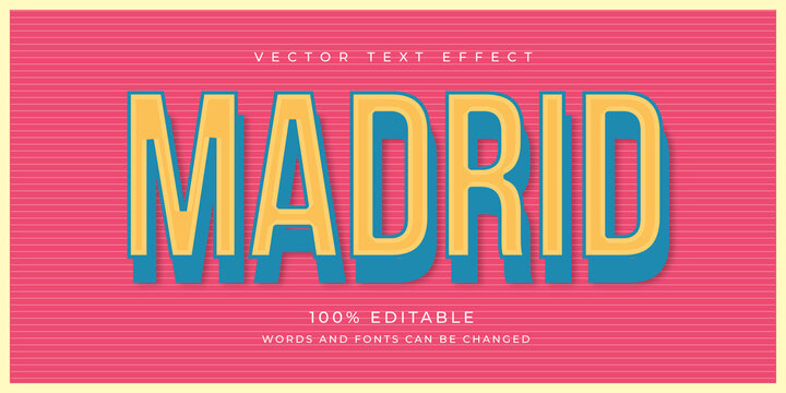 Madrid Country Text Effect