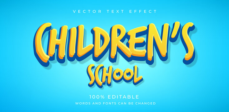 Children School Text Effect
