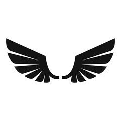 Wings angel icon. Simple illustration of wings angel vector icon for web design isolated on white background