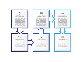 Business data visualization.  Abstract Process chart or graph elements, diagram with step option parts or processes. Vector business template for presentation. Creative concept for infographic.