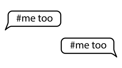 The word me too in the message icon