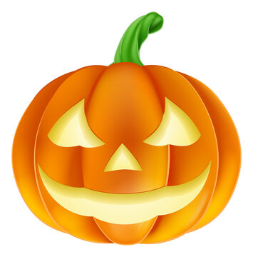 A pumpkin Halloween carved jack o lantern cartoon