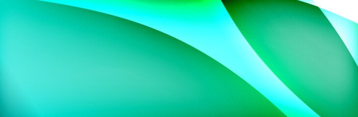 Fluid gradient neon color waves, vector abstract background