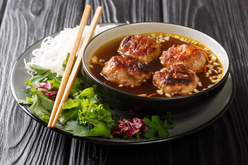 Vietnamese Grilled Pork Meatballs with Vermicelli Noodles Bun Cha is a classic Northern Vietnamese...