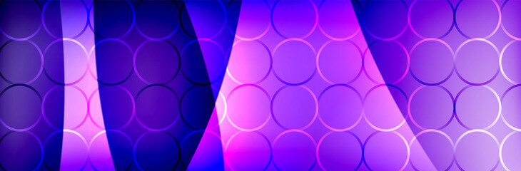 Fluid gradient neon color waves, vector abstract background