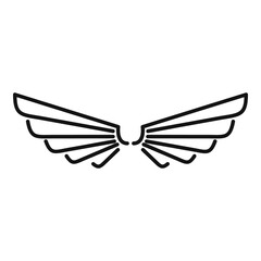 Cute wings icon. Outline cute wings vector icon for web design isolated on white background