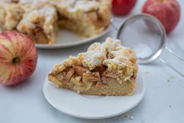 home made traditional american apple pie 
