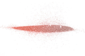 Pink glitter on white background