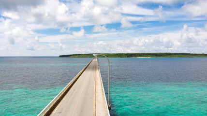 来間大橋, ドローン撮影, 宮古島, 沖縄, 日本