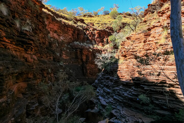 Hiking and Swimming in Karijini National Park, Western Australia