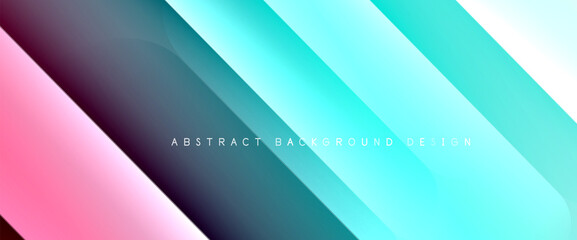 Fototapeta premium Fluid gradients with dynamic diagonal lines abstract background. Bright colors with dynamic light and shadow effects. Vector wallpaper or poster