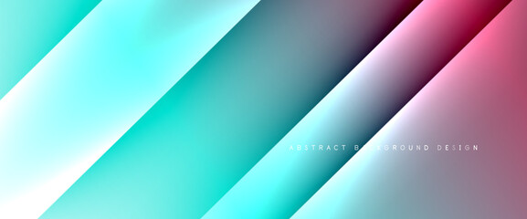 Fluid gradients with dynamic diagonal lines abstract background. Bright colors with dynamic light and shadow effects. Vector wallpaper or poster