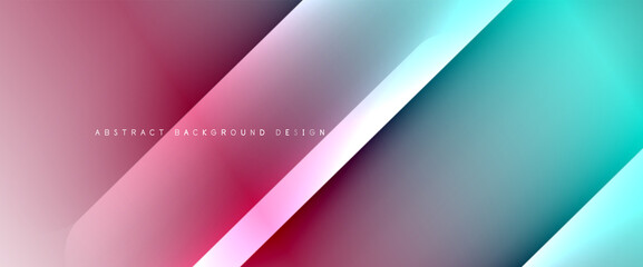 Fluid gradients with dynamic diagonal lines abstract background. Bright colors with dynamic light and shadow effects. Vector wallpaper or poster