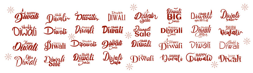 Fototapeta na wymiar Diwali typography banner