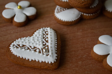 heart shaped cookies on a plate