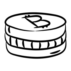 
Decentralized digital currency, digital currency icon
