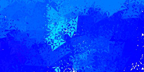 Dark blue vector template with triangle shapes.