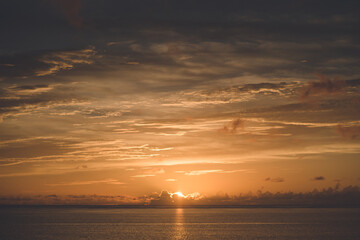 宮古島の朝焼け, 日の出, 釣り, 沖縄, 浦底漁港