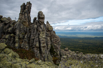 Ural mountains. Taganay mountain range.