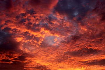 Sunset with dark clouds