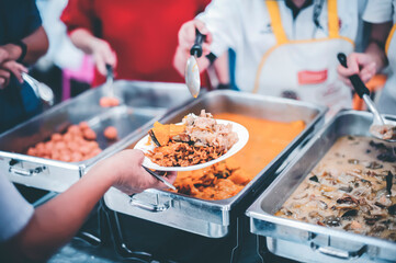 free food for poor and homeless people : Food concept of hope