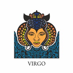Vector virgo horoscope zodiac 