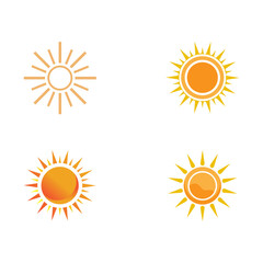 Set Vector Icon Logo Template Sun