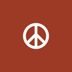 Peace sign icon, Peace love circle button element symbol.