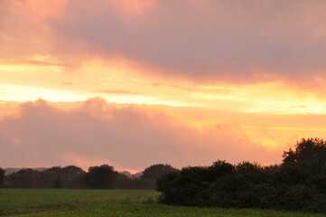 Sunset at Plérin in Brittany