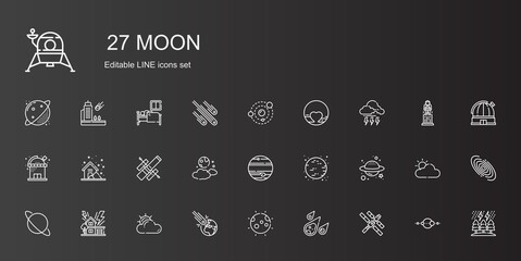 moon icons set © NinjaStudio