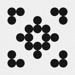 Abstract Cross Pattern Dots Logo generative computational art illustration