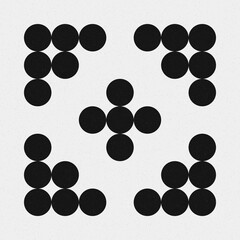 Abstract Cross Pattern Dots Logo generative computational art illustration