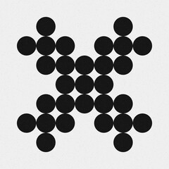 Abstract Cross Pattern Dots Logo generative computational art illustration