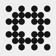 Abstract Cross Pattern Dots Logo generative computational art illustration