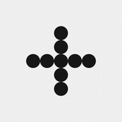 Abstract Cross Pattern Dots Logo generative computational art illustration